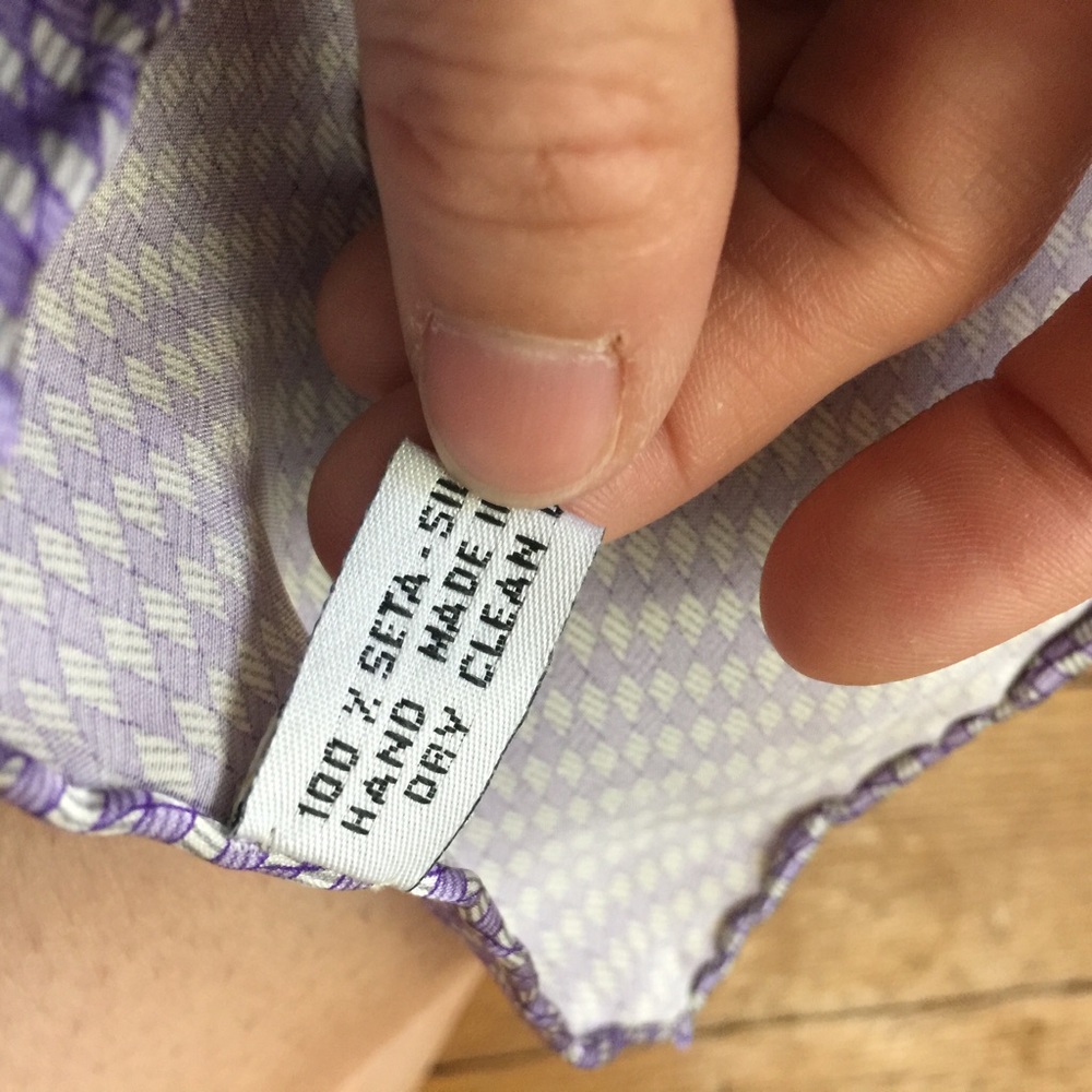 Purple Patterned Pocket Square - image 3